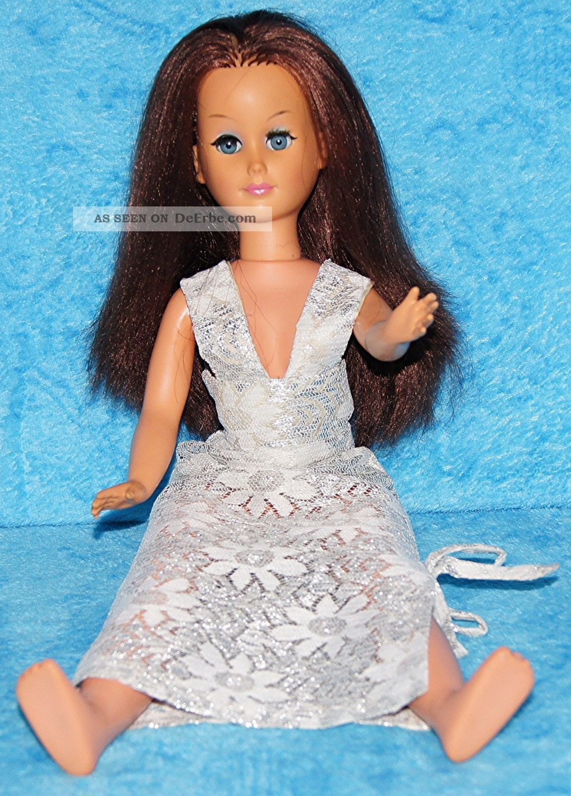 Modepuppe 1370 E K, Edmund Knoch 70er Jahre Ca. 48 Cm Gekleidet