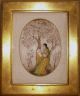 Dhanasri Ragini Halbakt Der Mumtaz Mahal Gouache M.  Gold Signiert Prunkrahmen Asiatika: Indien & Himalaya Bild 1