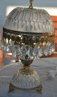 Tischlampe Aus Glas Mit Kristall Lüster Barock Gefertigt nach 1945 Bild 1