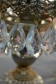 Tischlampe Aus Glas Mit Kristall Lüster Barock Gefertigt nach 1945 Bild 2