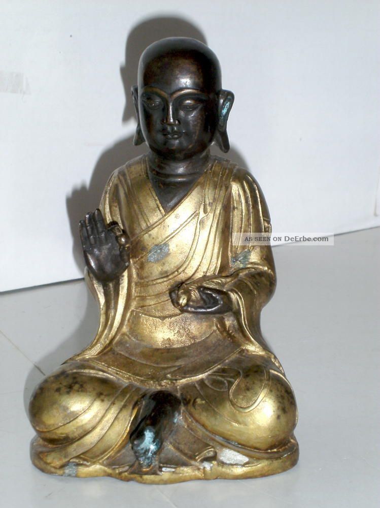 Bronze Buddhafigur Rattengott Entstehungszeit nach 1945 Bild