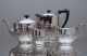 Sheffield,  England: Teeservice Queen Anne,  Plated,  Teekanne,  Kaffeekanne,  Silber Objekte vor 1945 Bild 1