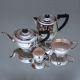 Sheffield,  England: Teeservice Queen Anne,  Plated,  Teekanne,  Kaffeekanne,  Silber Objekte vor 1945 Bild 2