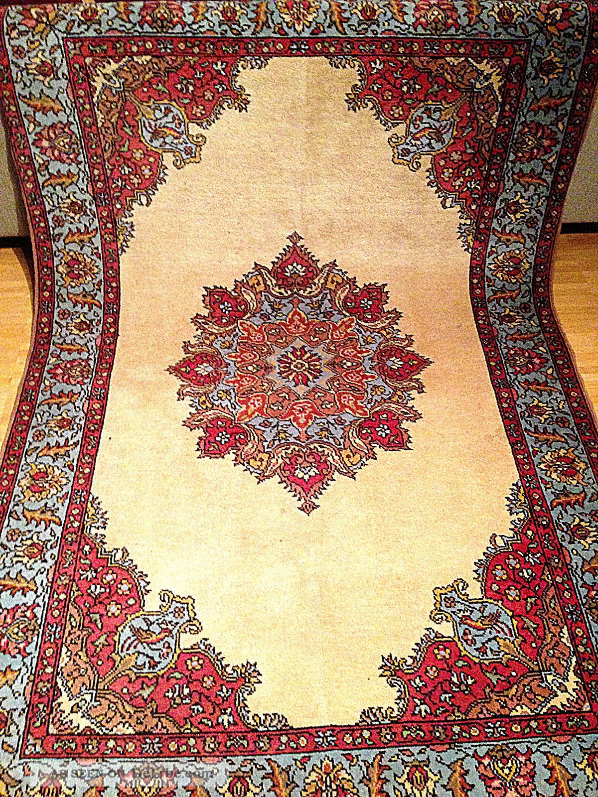 Teppich Handgeknüpft Handarbeit 202x124 Cm Carpet Tappeto Tapis Teppiche & Flachgewebe Bild