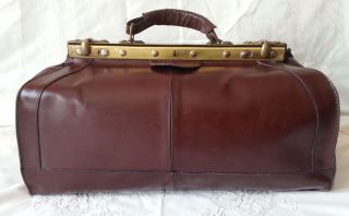 Vintage Ledertasche Arzttasche Bordeaux Weekender Reisetasche Leder Tasche Bild