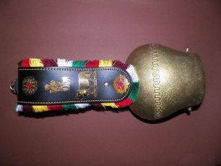 Schweizer Kuhglocke Glocke Mit Lederband Wie Abgebildet N E U Bild