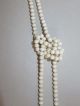 Art Déco Halskette 2 Geschnitze Blüten,  Perlen Erbach Bein Knochen Um 1925 Beinarbeiten Bild 1
