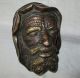 Alte Wandmaske Aus Bronze - Araber,  Beduine - Wiener Bronze? Unsigniert,  1,  1 Kg. Bronze Bild 3
