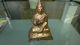 Alte Exquisite China Kupfer Skulptur Tibet Buddha Figure Mit Blombe Vor 1900 Bild 1