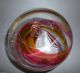 Kunstglas Vase Glas Mundgeblasen Farbspiral Einschmelzungen Signiert 1,  6kg Sammlerglas Bild 9
