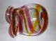 Kunstglas Vase Glas Mundgeblasen Farbspiral Einschmelzungen Signiert 1,  6kg Sammlerglas Bild 7