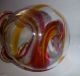 Kunstglas Vase Glas Mundgeblasen Farbspiral Einschmelzungen Signiert 1,  6kg Sammlerglas Bild 8