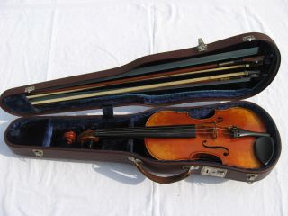 Geige,  Violine Von Walter Feiler - Radiumbad Brambach Anno 1963 Mit 2 Bögen Rar Bild