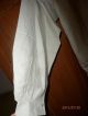 Antikes Langes Herren Nachthemd/ Unterkleid Biesenstickerei Feine Webart Textilien & Weißwäsche Bild 3