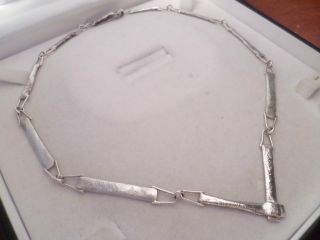 Alter Silber Kette,  925er Silber Collier,  Handarbeit,  44 Cm,  23 Gramm,  Erbe,  1 Tag Bild