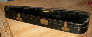 Antiker Biedermeier Holz Geigenkasten - Koffer Für 4/4 Geige - Bild