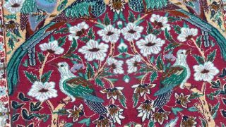 Schöner Feingeknüpfter Persischer Wandteppich - Korkwolle M.  Seide Bild