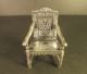 Silber Miniatur - Antiken Stuhl.  Briefmarken - 1902.  Eine Seltene Form Objekte vor 1945 Bild 1