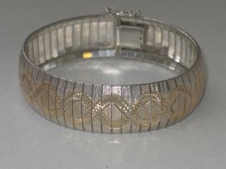 Jugendstil Silber Armband Design Massiv Vergoldet 26,  8 Gr. Bild