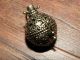 1 Messing Amulett Medaillon Kugel Duftkugel Engelsrufer Anhänger Blumen Blume Entstehungszeit nach 1945 Bild 1