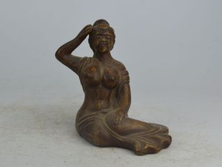 Altes Exquisite Yixing Zisha Skulptur Mermaid 美人鱼 Figure Statue China Bild