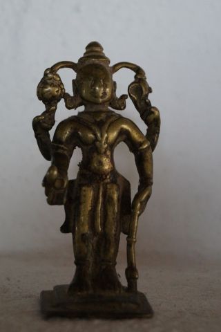 Indisch Bronze Figur Hinduistisch Indien Alt Bild