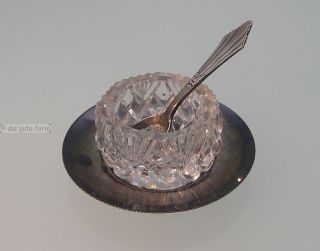 Wmf Modell FÄchermuster 900 Fächer - Salznapf Kristallglas Mit Salzschaufel I/o Bild