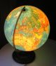 Globus Alt Erdball Weltkugel Als Lampe Bzw.  Beleuchtet 70er Jahre Holz Fuss Wissenschaftliche Instrumente Bild 6