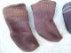 Alte Puppenkleidung Schuhe Vintage Brown Shoes Brown Socks 40 Cm Doll 6 Cm Original, gefertigt vor 1970 Bild 6
