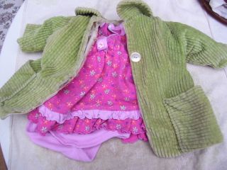 Alte Babykleidung Dress Coat Outfit Vintage Clothes 40 Cm Girl For Cpk Etc Bild
