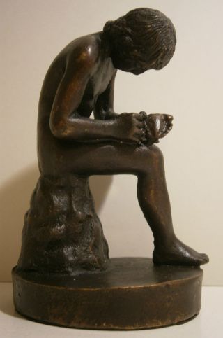 Bronze Skulptur Dornauszieher Junge / Nackter Knabe Boy Bronzefigur Figur Bild