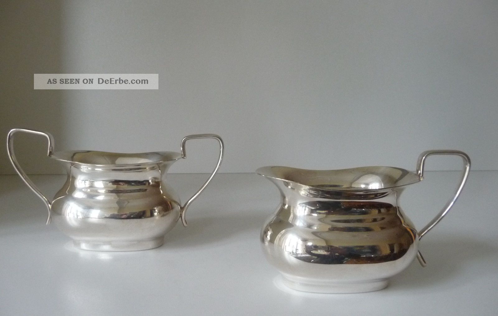 Teekanne,  Zuckerdose Und Milchkanne,  Versilbert England Art Deco Objekte ab 1945 Bild