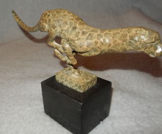 Bronze Panther Auf Marmorsockel,  Ca 2,  Kg Bild