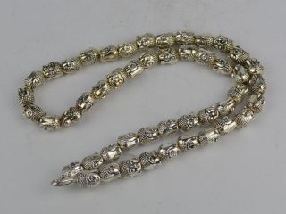Alte Exquisite Tibet Silver Rosenkranz Buddha Necklace Bild
