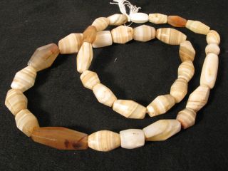 Strang Antike Achatperlen Cambay Old Agate Stone Trade Beads Afrozip Bild