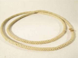 Alte Böhmische Glasperlen Weiß White Old Bohemian Snake Bone Trade Beads Afrozip Bild