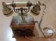 Royal High Society Marmor Wählscheibe Telefon Gold - - - Doppeltes Außenläutwerk Antike Bürotechnik Bild 1