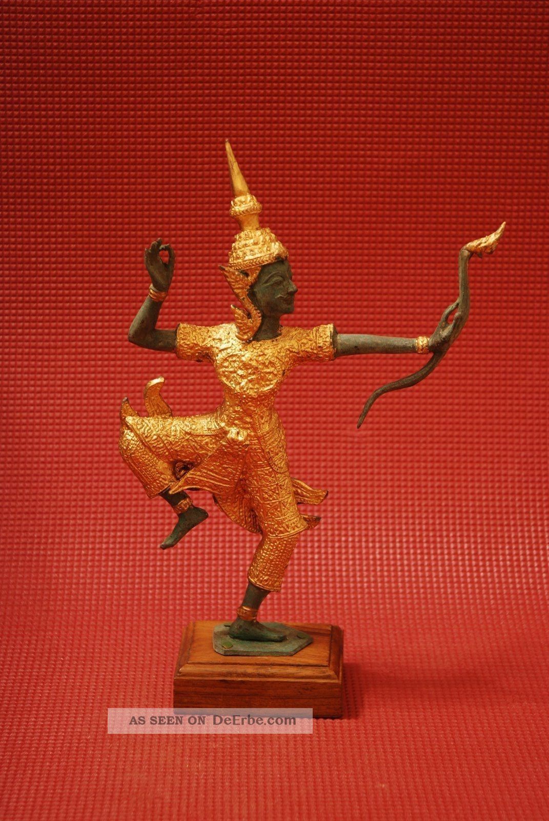 31cm Figur Buddha Gottheit Skulptur Messing Bronze Antik? Thai Tibet Hinduismus Entstehungszeit nach 1945 Bild