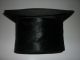 Elegant Zylinder Hut Vintage Gr.  57 Schwarz Kein Chapeau Claque Samt Accessoires Bild 3