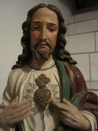 Alte Tolle Jesus Figur 61cm Groß Bild