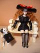 Schwarzes Kleid M.  Hut,  Viel Zubehör,  Puppen 1:12,  Modeladen,  Puppenhaus Nostalgieware, nach 1970 Bild 4
