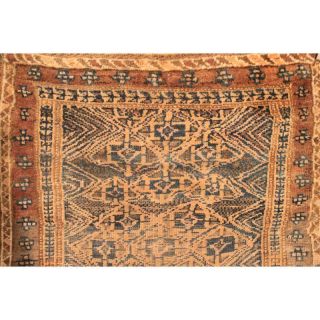 Alter Handgeknüpfter Orient Teppich Belutsch Art Deco Old Carpet Tapis 150x90cm Bild
