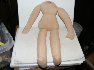 Nostalgie Stoff - Körper - Puppe - Gr.  45 - Ersatzteil - Bastler Bild