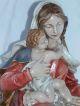 Sehr Große Sitzende Madonna Mit Dem Kinde - Massivholz - Um 1965 - 45 Cm - 5 Kg Skulpturen & Kruzifixe Bild 8