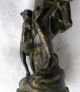 Antike Hervorragend Filigrane Jugendstil Bronze Figur Halbakt Mit Schäfchen Vor 1900 Bild 1