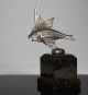 Art Deco Skulptur Fisch Kühlerfigur Bronze Um 1930 Versilbert Mascot Figur 1920-1949, Art Déco Bild 1