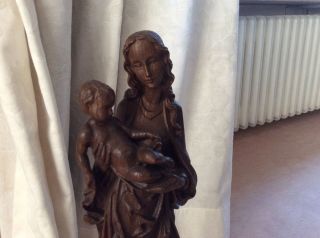 Heilige Maria Madonna Mit Kind Skulpture Holz Oberbayern 50 Cm Bild