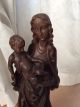 Heilige Maria Madonna Mit Kind Skulpture Holz Oberbayern 50 Cm Skulpturen & Kruzifixe Bild 8
