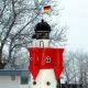 Leuchtturm Roter Sand 120 Cm Mit Doppellicht Deko Garten Maritim Nordsee Figur Maritime Dekoration Bild 1