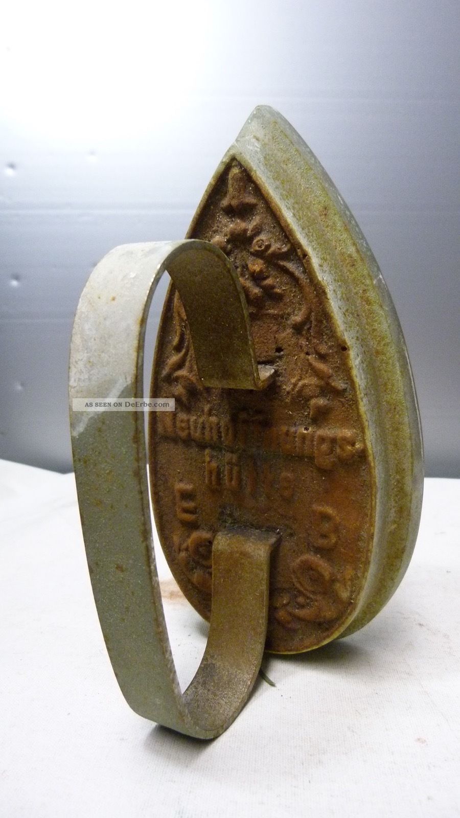 Antik Bügeleisen Neuhoffnungshütte - Jugendstil - Im - Vintage Haushalt Bild